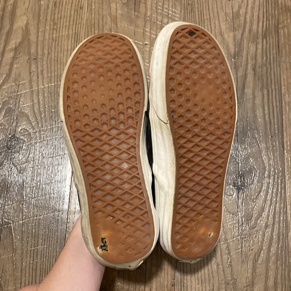 Vans Slip-On Navy and Purple Striped Sneakers - Picture 6 of 6